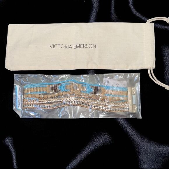 New Victoria Emerson 7 Strand Beaded Magnetic Closure Bracelet - Picture 3 of 5